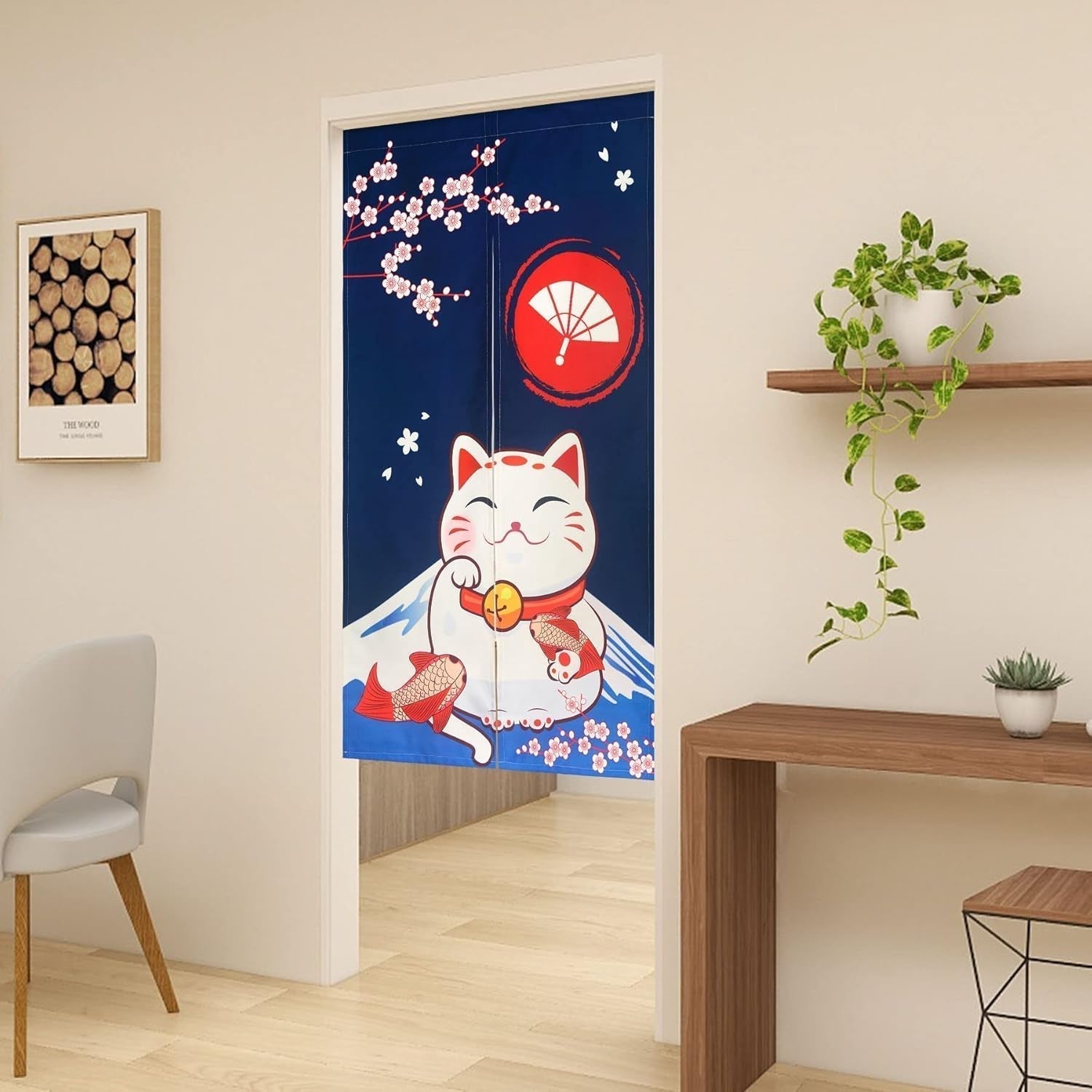 Wandtapijt in Japanse stijl dik linnen noren lange gordijnen Home - Accessoires en Decoratie Naty Shop
