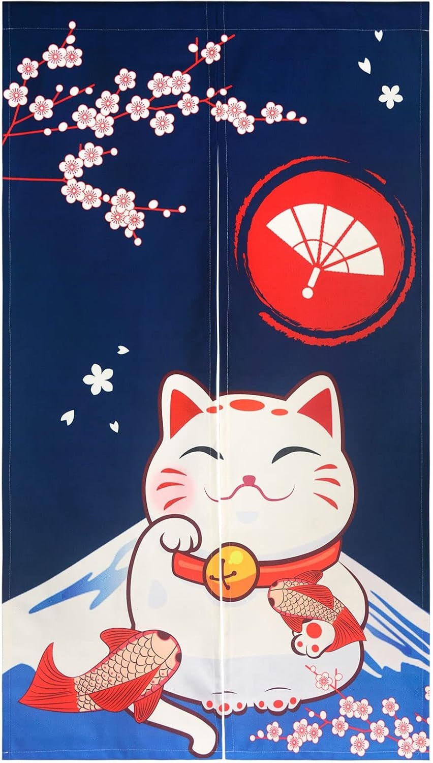Wandtapijt in Japanse stijl dik linnen noren lange gordijnen Home - Accessoires en Decoratie Naty Shop Standaardtitel