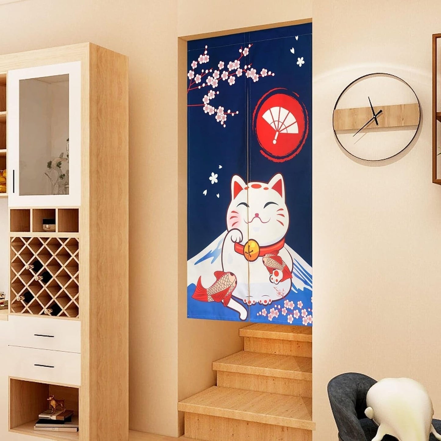 Wandtapijt in Japanse stijl dik linnen noren lange gordijnen Home - Accessoires en Decoratie Naty Shop