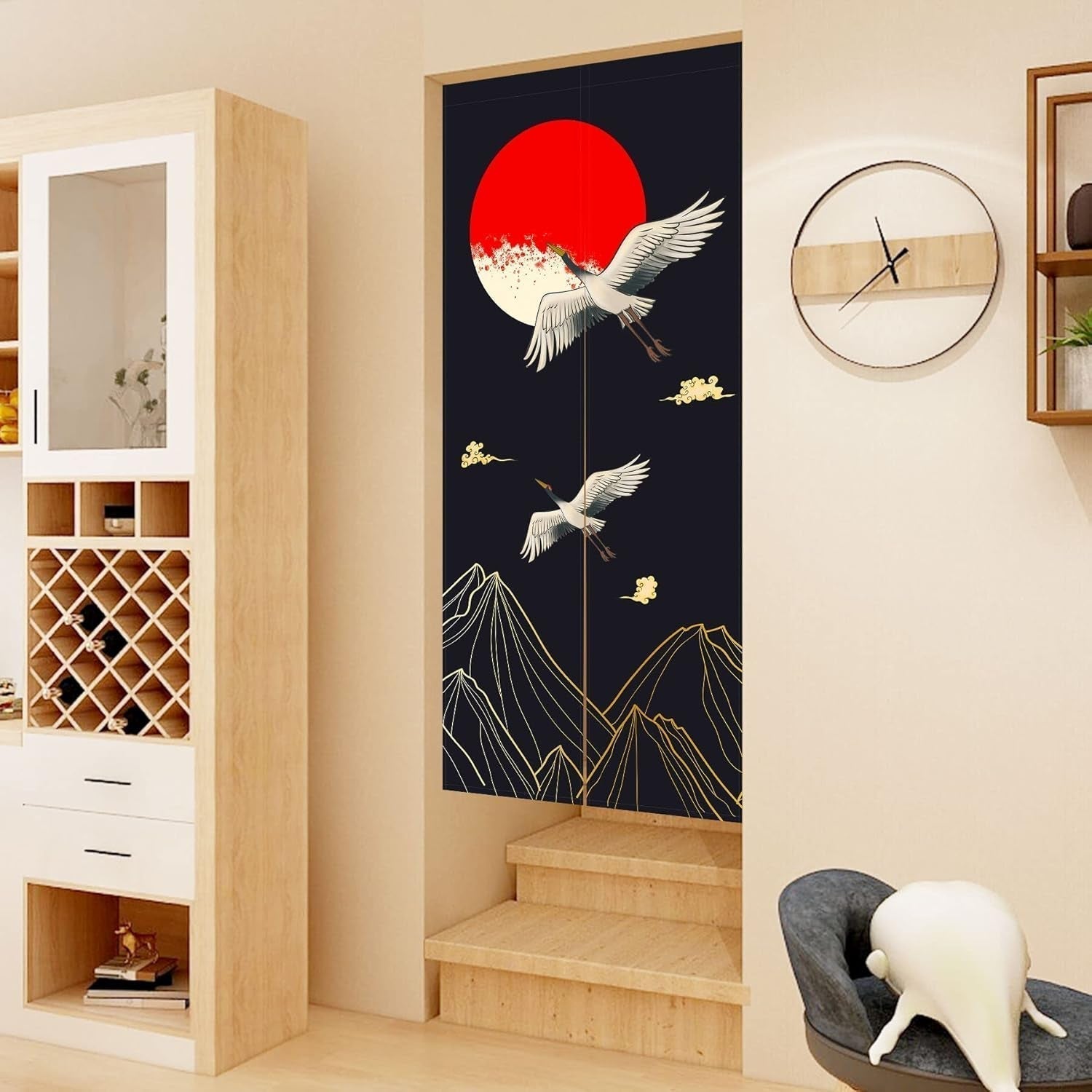 Wandtapijt in Japanse stijl dik linnen noren lange gordijnen Home - Accessoires en Decoratie Naty Shop