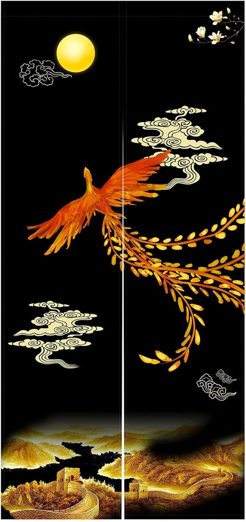 Wandtapijt Japanse stijl noren lange dikke deurscheiding Home - Accessoires en Decoratie Naty Shop H180 X B85 Cm (pak van 1)