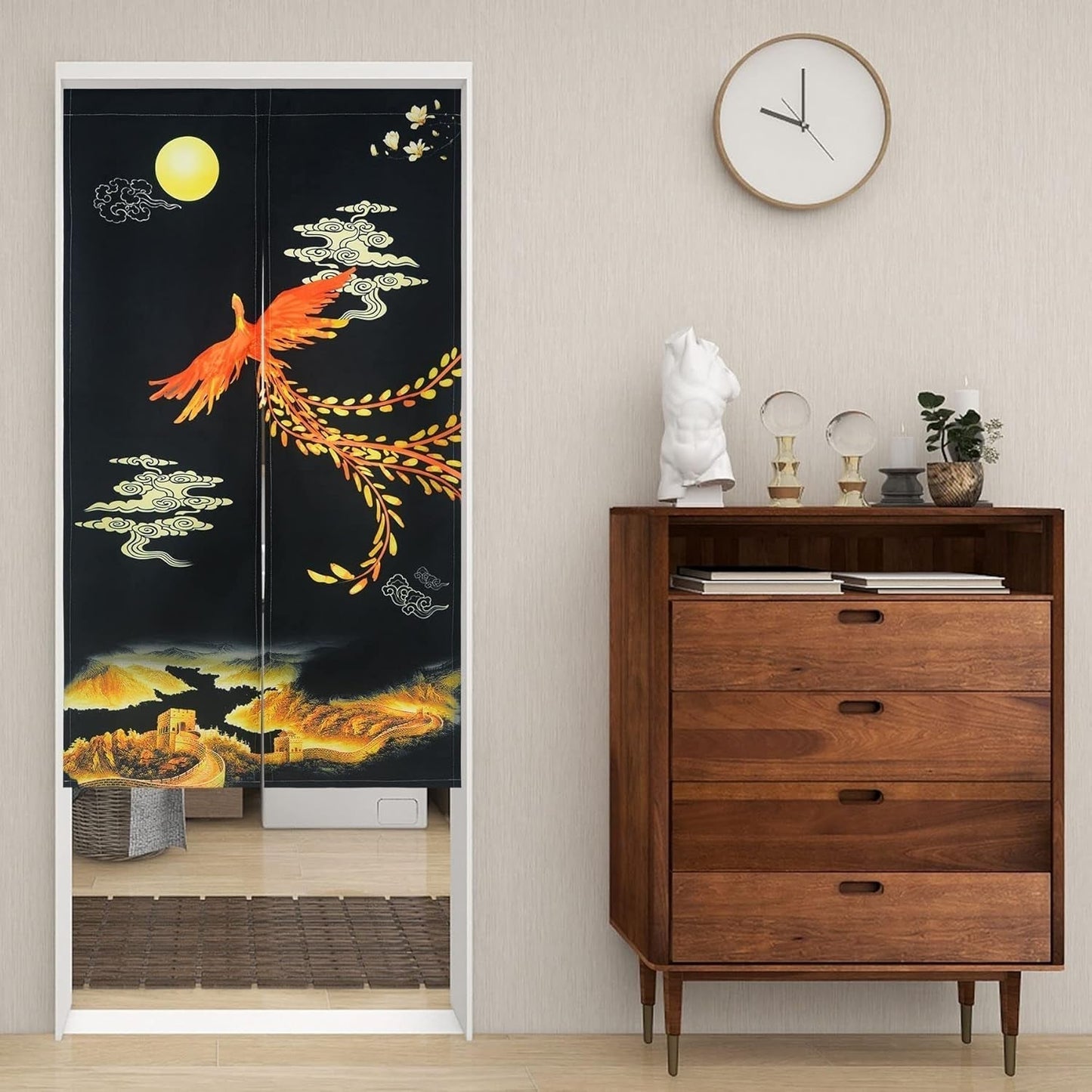 Wandtapijt Japanse stijl noren lange dikke deurscheiding Home - Accessoires en Decoratie Naty Shop H150 X B85 Cm (pak van 1)