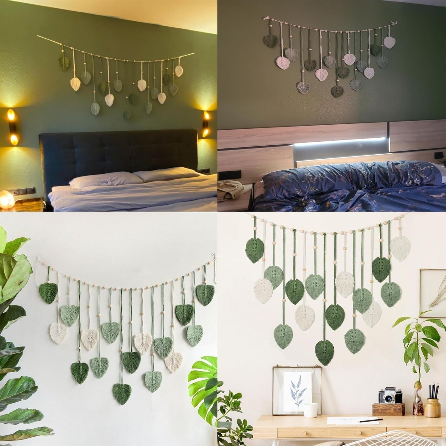 Wandtapijt ophangdecoratie geweven bladeren Home - Accessoires en Decoratie Naty Shop