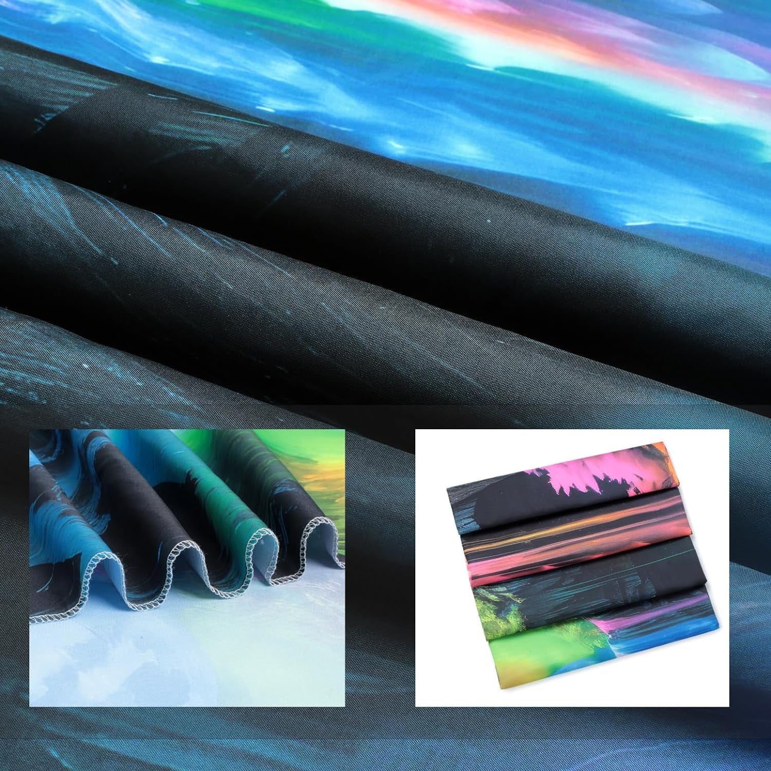 Wandtapijt wandtapijt planetair waterval fantasie zwart licht Wonen - Accessoires en Decoratie Naty Shop