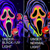 Wandtapijt wandtapijt horror gezicht blacklight geesten reactief Home - Accessoires en Decoratie Naty Shop