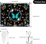 Wandtapijt wandtapijt groene vlinders geborstelde stof Home - Accessoires en Decoratie Naty Shop