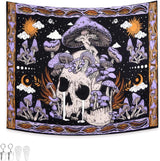 Wandtapijt wandtapijt groene vlinders geborstelde stof Home - Accessoires en Decoratie Naty Shop Violette schedel