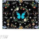 Wandtapijt wandtapijt groene vlinders geborstelde stof Home - Accessoires en Decoratie Naty Shop Groene vlinder