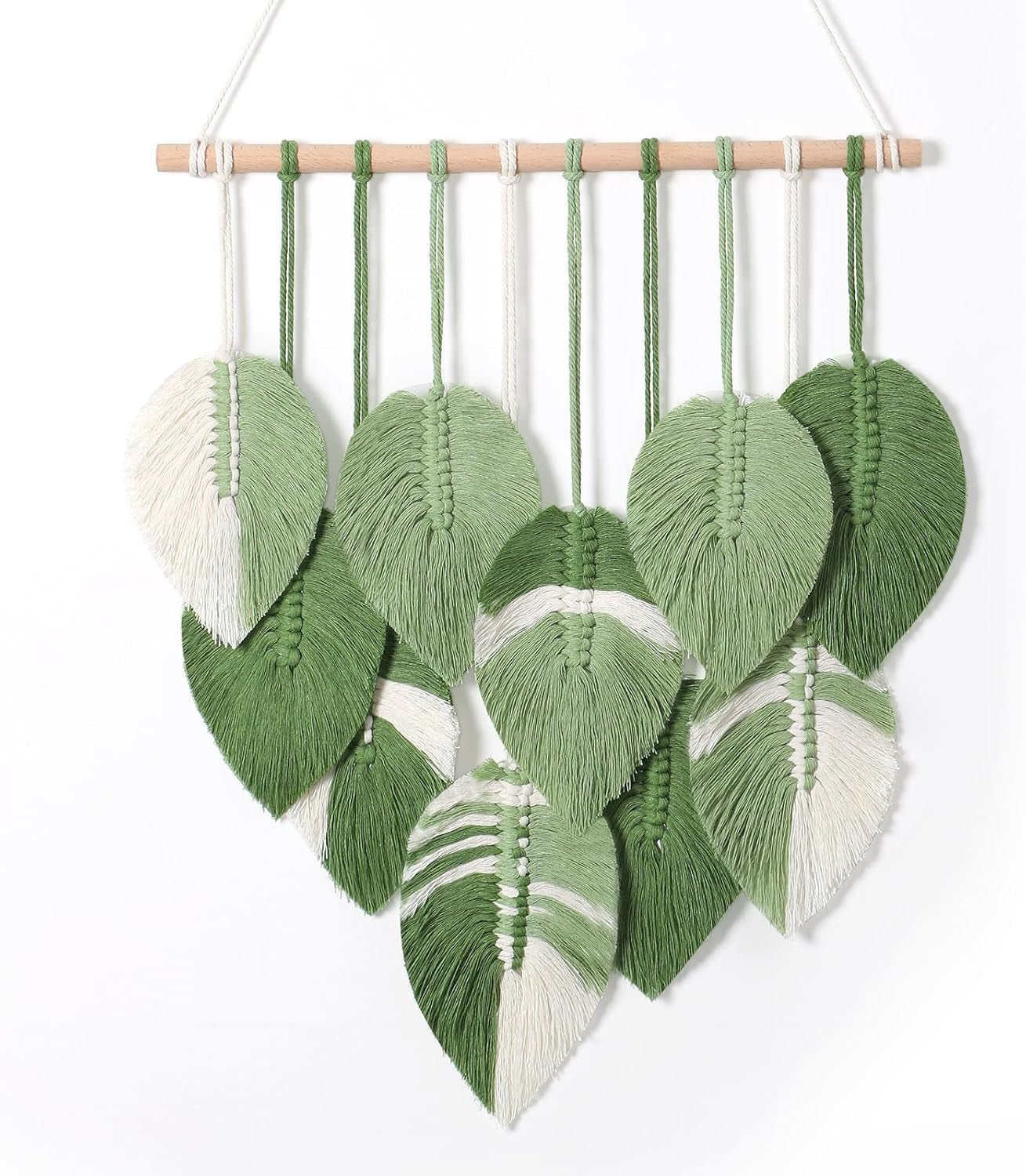 Wandtapijt wandtapijt wandtapijt groene bladeren met de hand geweven Home - Accessoires en Decoratie Naty Shop Groeten