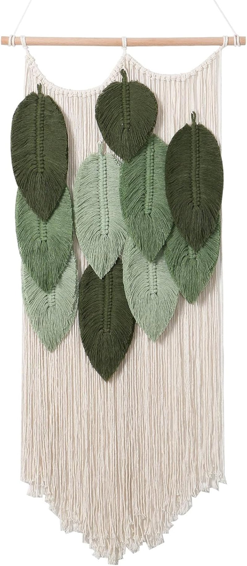 Wandtapijt wandtapijt wandtapijt handgeweven groene bladeren Home - Accessoires en Decoratie Naty Shop Beige