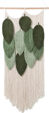 Wandtapijt wandtapijt wandtapijt handgeweven groene bladeren Home - Accessoires en Decoratie Naty Shop Beige