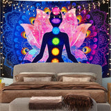Kleurrijk mystiek mandala wandtapijt Home - Accessoires en Decoratie Naty Shop