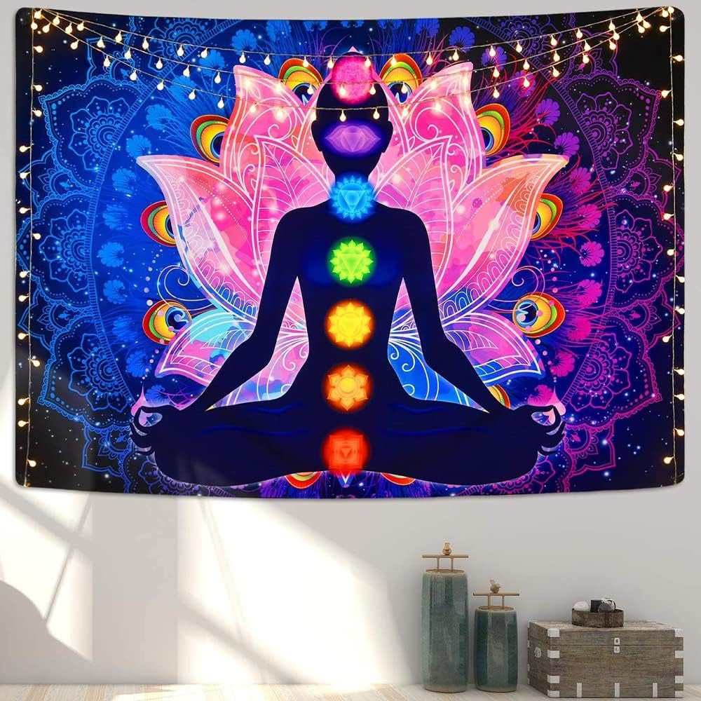 Kleurrijk mystiek mandala wandtapijt Home - Accessoires en Decoratie Naty Shop