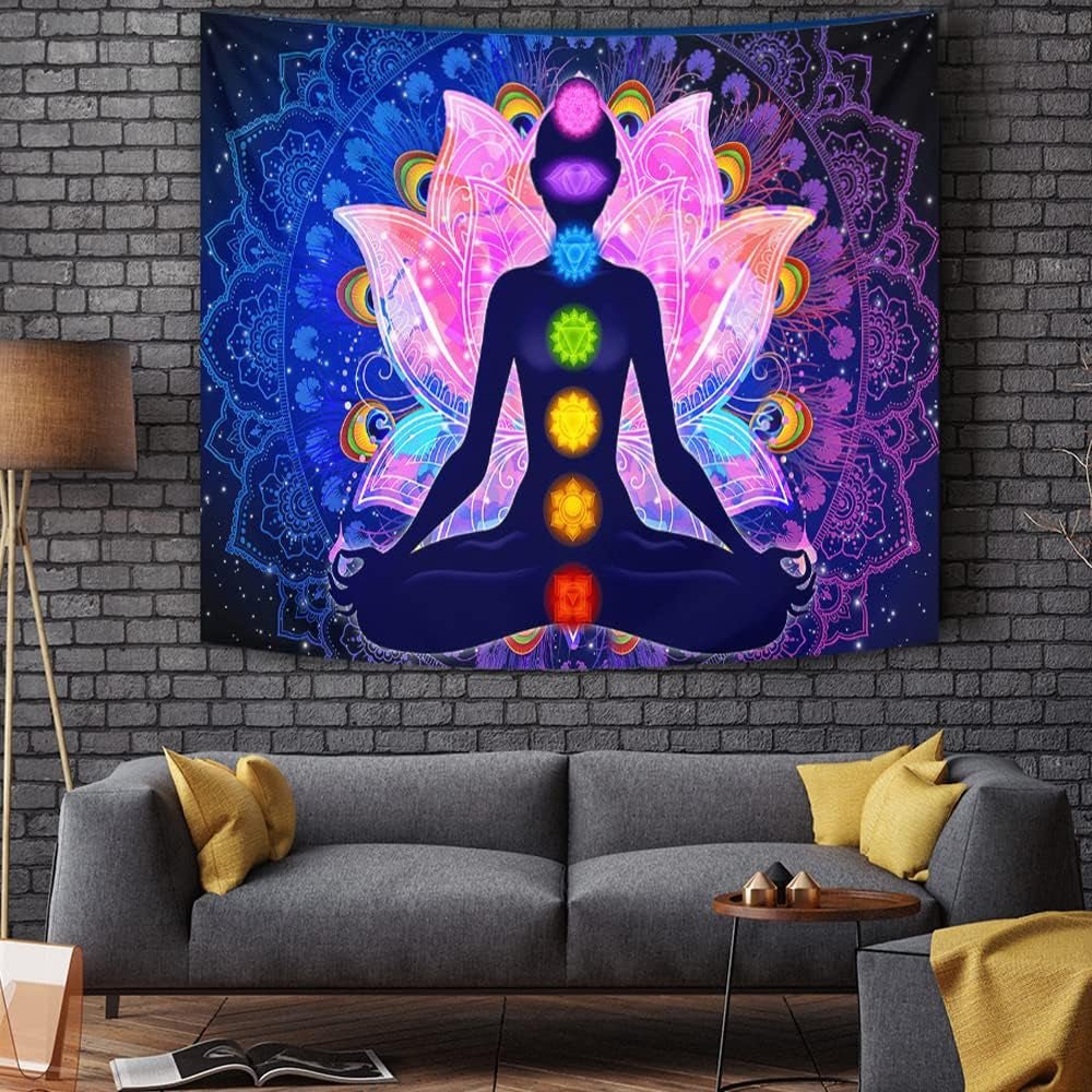 Kleurrijk mystiek mandala wandtapijt Home - Accessoires en Decoratie Naty Shop