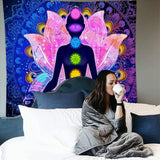 Kleurrijk mystiek mandala wandtapijt Home - Accessoires en Decoratie Naty Shop