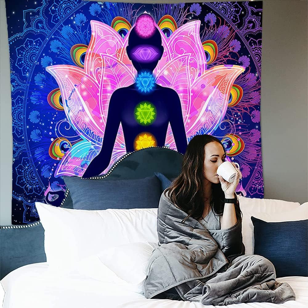 Kleurrijk mystiek mandala wandtapijt Home - Accessoires en Decoratie Naty Shop