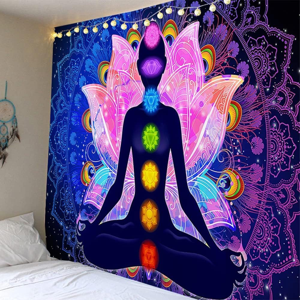 Kleurrijk mystiek mandala wandtapijt Home - Accessoires en Decoratie Naty Shop