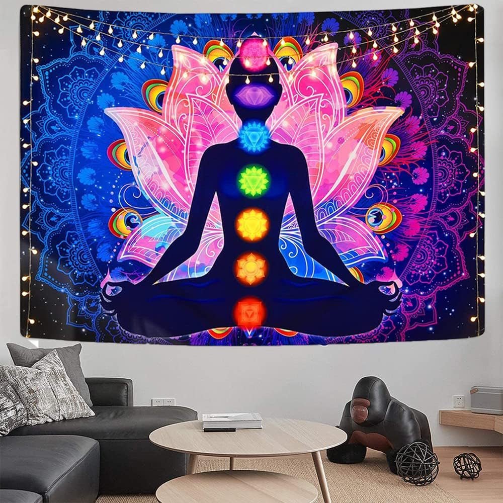 Kleurrijk mystiek mandala wandtapijt Home - Accessoires en Decoratie Naty Shop