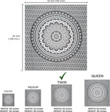 Wandkleed wandkleed mandala grijs zwart wandkleed Wonen - Accessoires en Decoratie Naty Shop