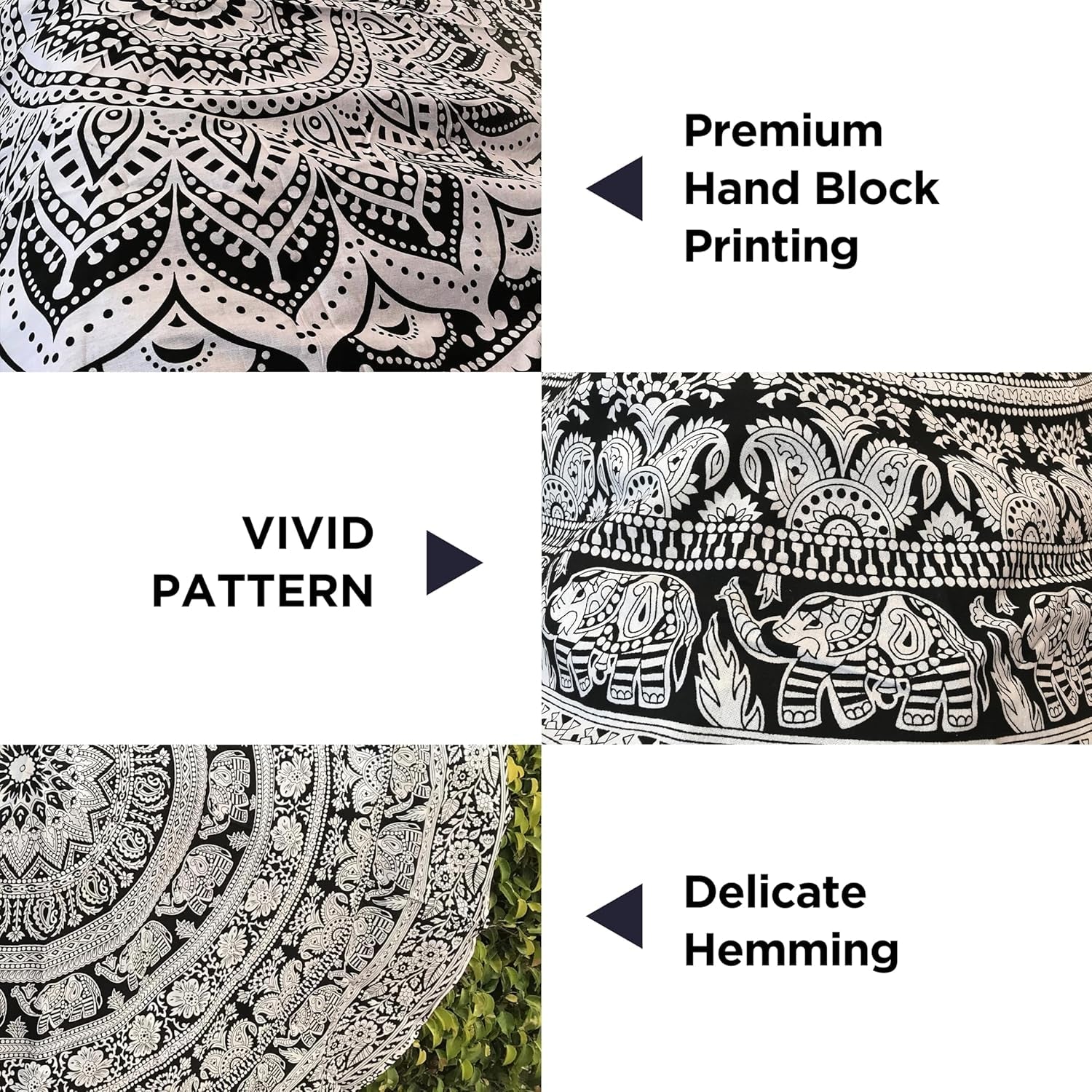 Wandkleed wandkleed mandala grijs zwart wandkleed Wonen - Accessoires en Decoratie Naty Shop