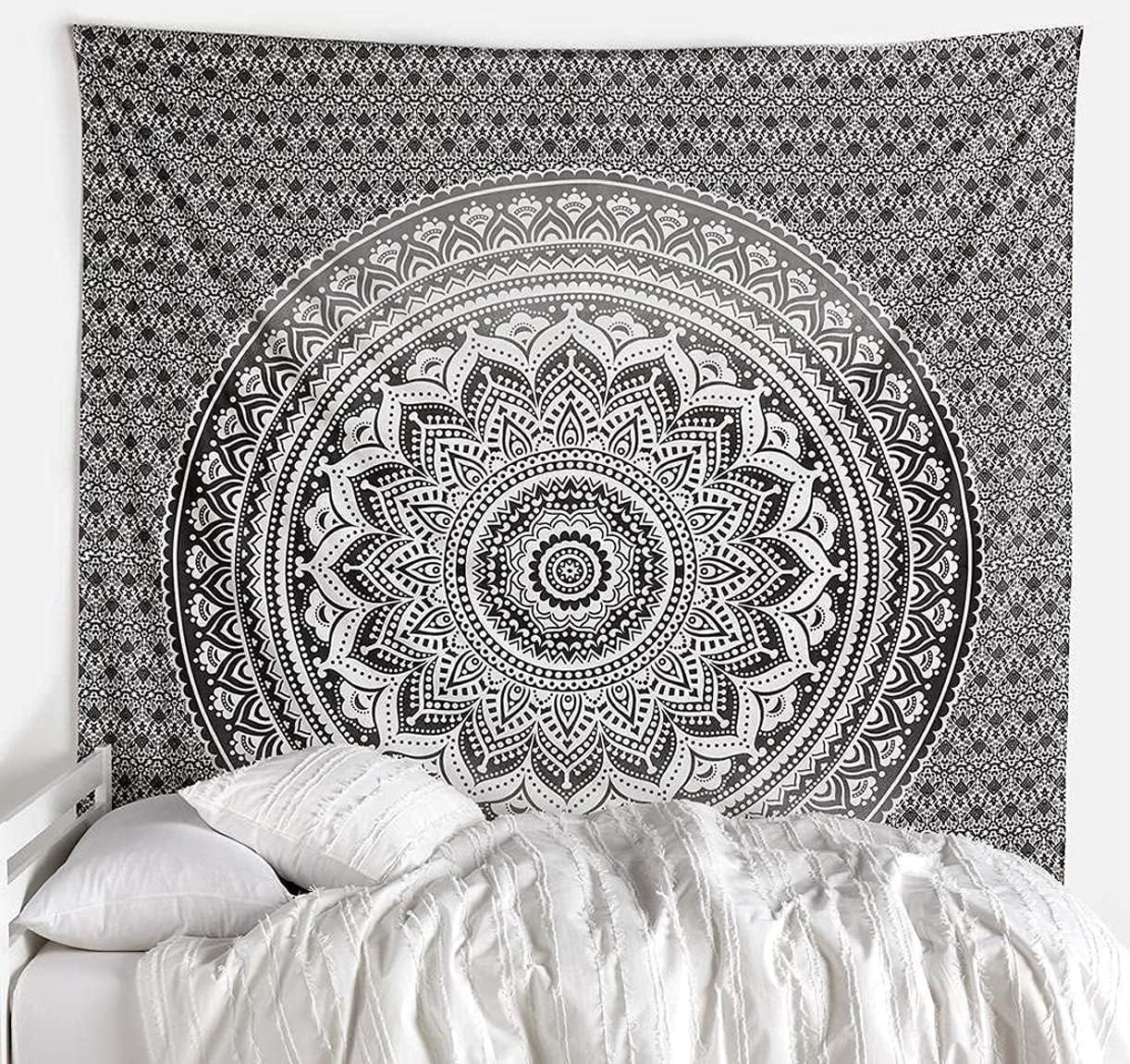 Wandtapijt wandtapijt mandala grijs zwart wandkleed Home - Accessoires en Decoratie Naty Shop Standaardtitel