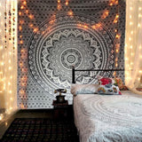Wandkleed wandkleed mandala grijs zwart wandkleed Wonen - Accessoires en Decoratie Naty Shop
