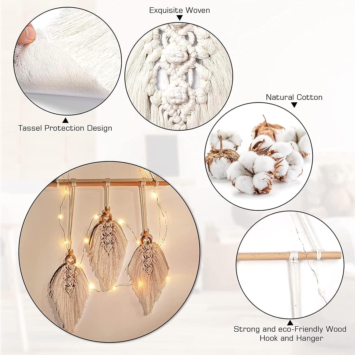 Wandkleed handgeweven wandkleed wanddecoratie kinderkamer Wonen - Accessoires en Decoratie Naty Shop
