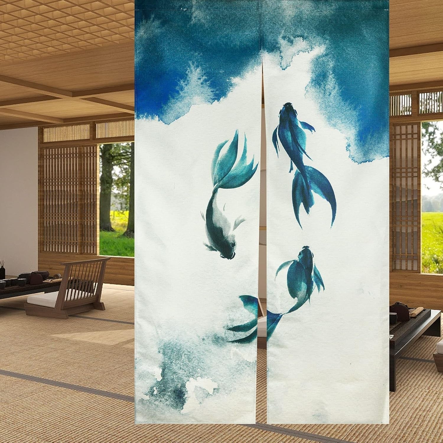 Traditioneel wandtapijt Chinese stijl dikke inkt schilderij noren Home - Accessoires en Decoratie Naty Shop
