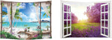 Wandtapijt ulticool huis strand strand palm eiland Wonen - Accessoires en Decoratie Naty Shop Strand Strand Natuur