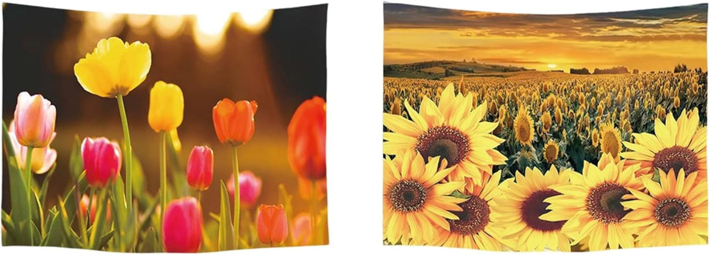 Wandtapijt ulticool huis strand zee palm eiland Wonen - Accessoires en Decoratie Naty Shop Tulpen Zonnebloem