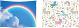 Wandtapijt ulticool huis strand zee palm eiland Wonen - Accessoires en Decoratie Naty Shop Eenhoorn regenboog