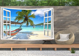 Wandtapijt ulticool uitzicht strand zeepalm hangmat Home - Accessoires en Decoratie Naty Shop