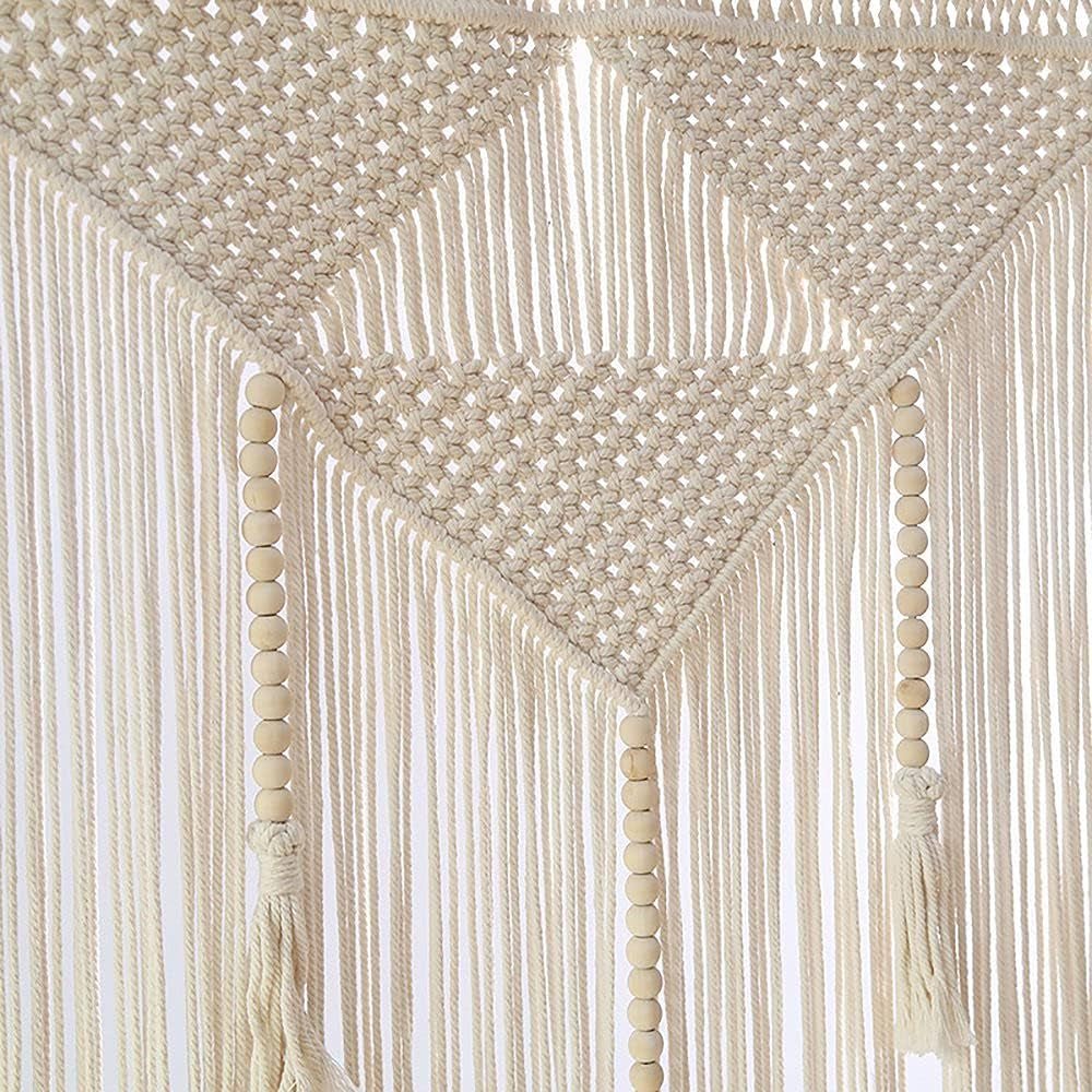 Beige geweven deurtapijt kwastje slaapkamer balkon Wonen - Accessoires en Decoratie Naty Shop
