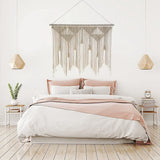 Beige geweven deurtapijt kwastje slaapkamer balkon Wonen - Accessoires en Decoratie Naty Shop