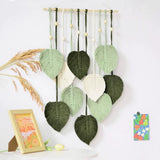Natuurlijk groen tapijt dat de muren van de slaapkamer van de kamer versiert. Home - Accessoires en Decoratie Naty Shop