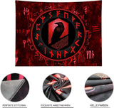 Viking wandtapijt blacklight reactief rood meditatie runen odins Home - Accessoires en Decoratie Naty Shop