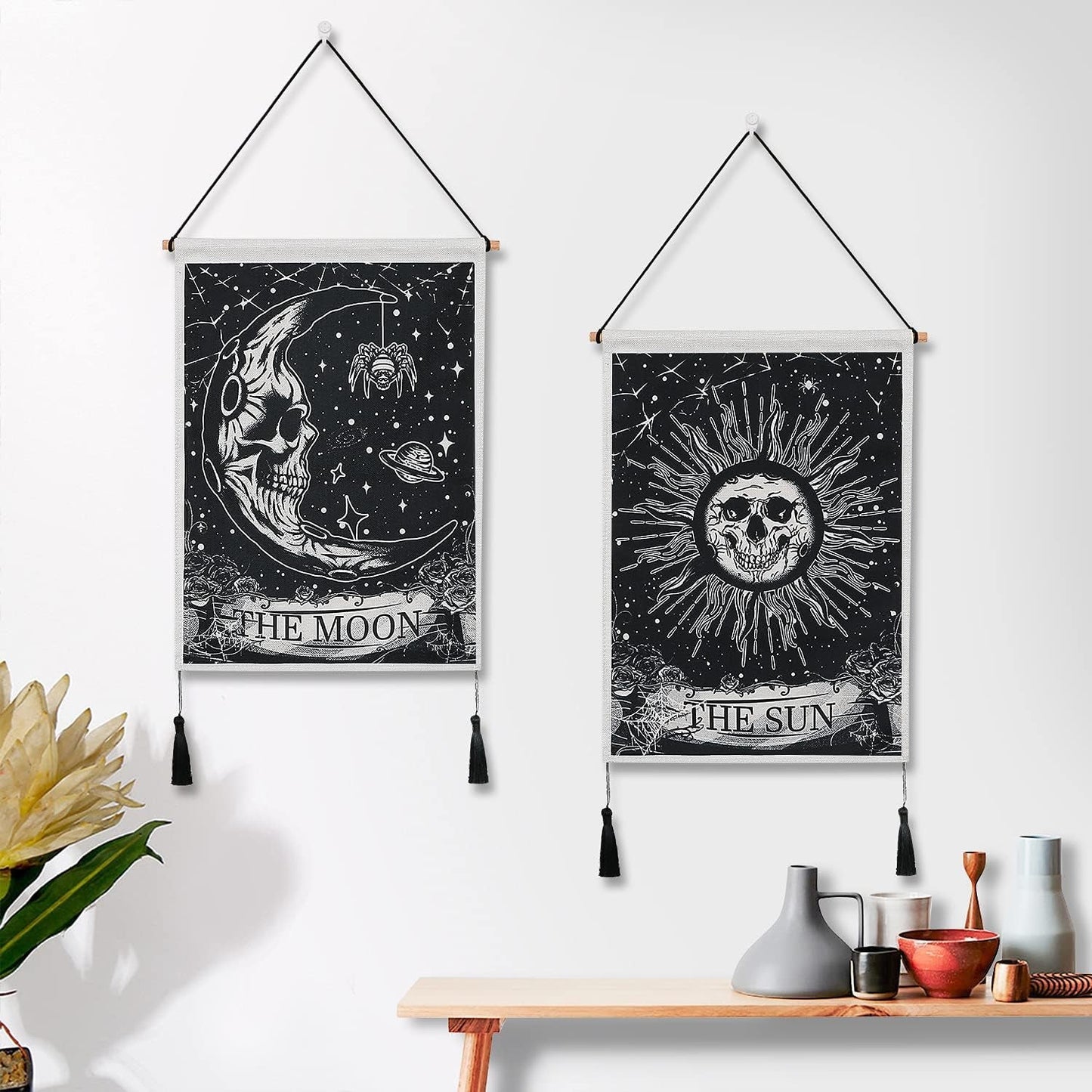wandtapijt weldomcor tarot schedel set zon Home - Accessoires en Decoratie Naty Shop
