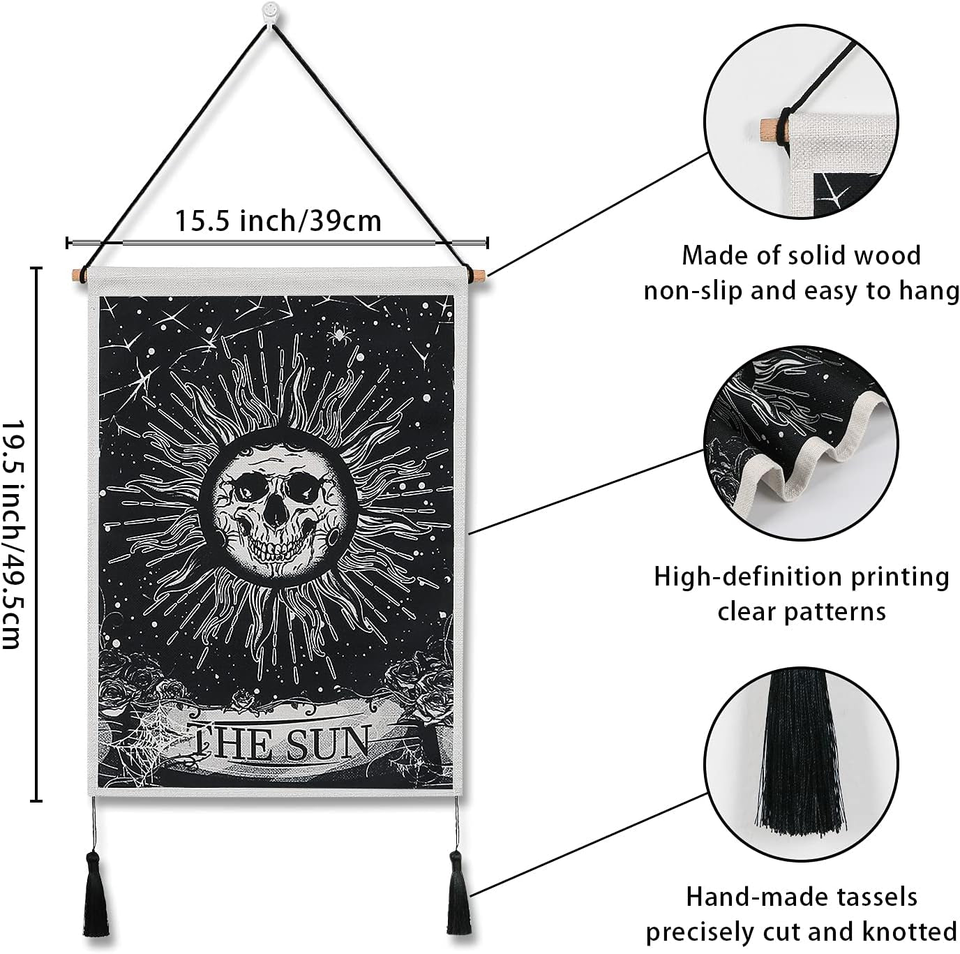 wandtapijt weldomcor tarot schedel set zon Home - Accessoires en Decoratie Naty Shop