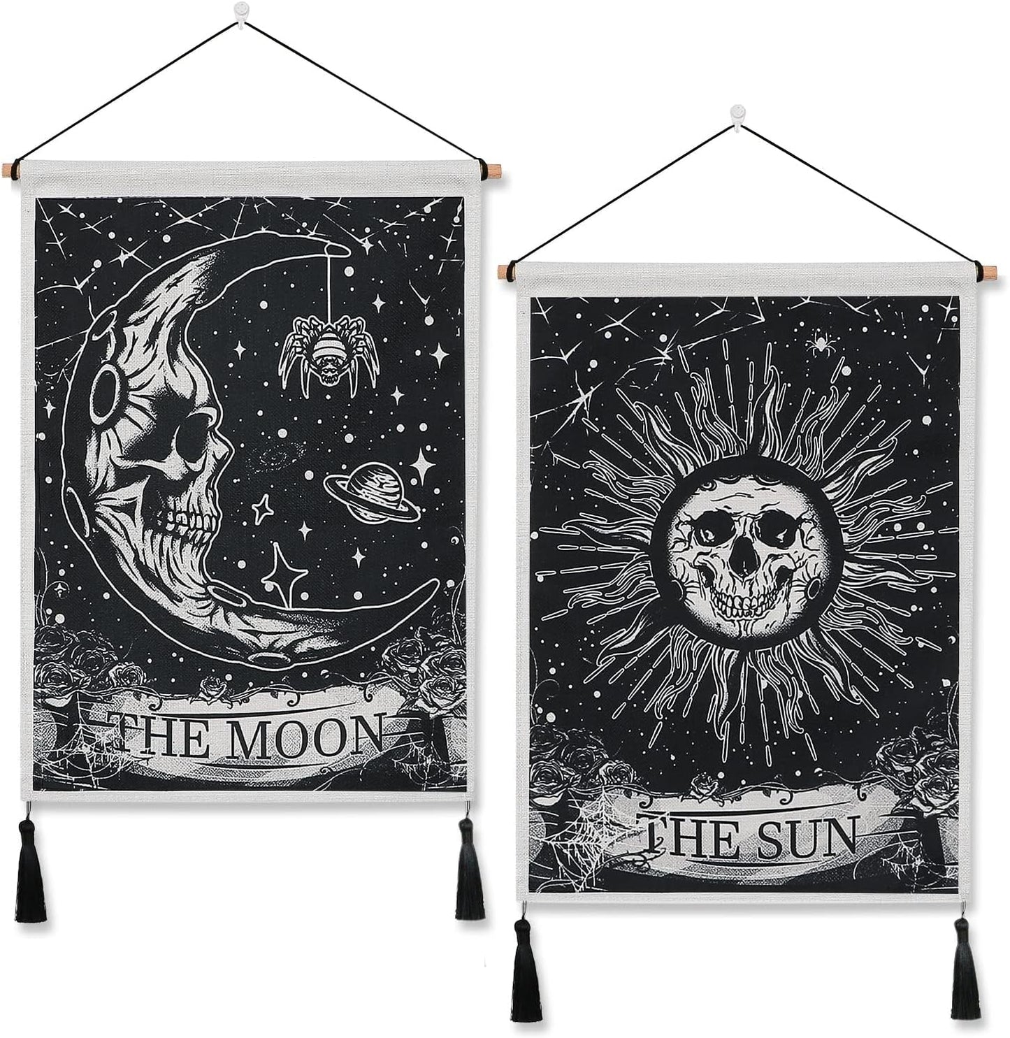 Wandtapijt weldomcor schedel tarot set zon Home - Accessoires en Decoratie Naty Shop Schedels Schedels