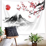 Yisumei wandtapijt esthetische maan bloemen zwart maat Home - Accessoires en Decoratie Naty Shop Rood 150L X 130B Cm