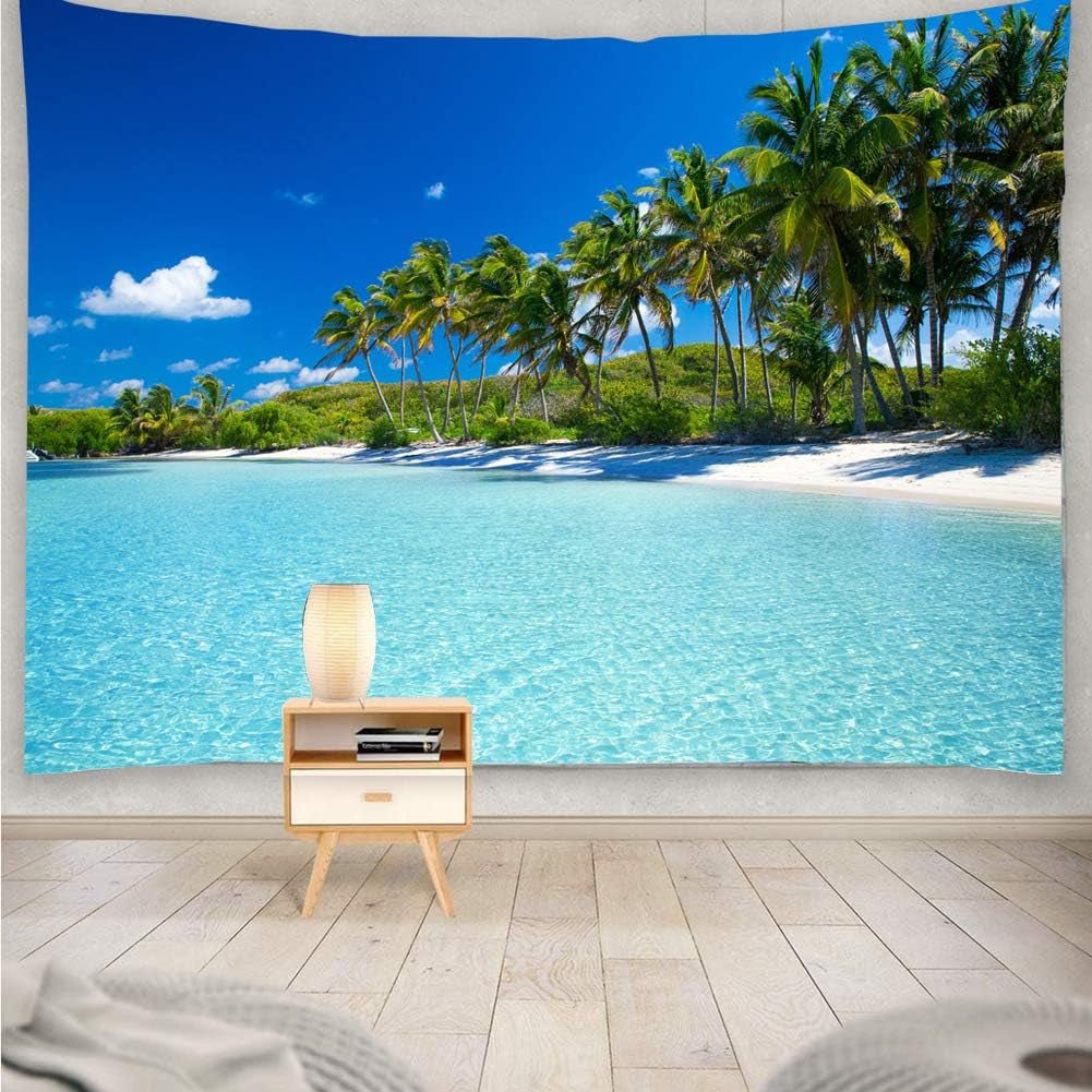 Wandtapijt yisure strand tropisch landschap Wonen - Accessoires en Decoratie Naty Shop