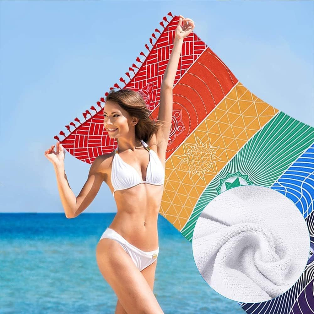 Wandkleed yoga meditatie zeven chakra hippie Casa - Accessoires en Decoratie Naty Shop