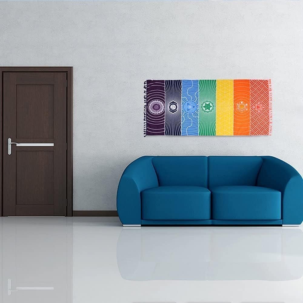 Wandkleed yoga meditatie zeven chakra hippie Casa - Accessoires en Decoratie Naty Shop