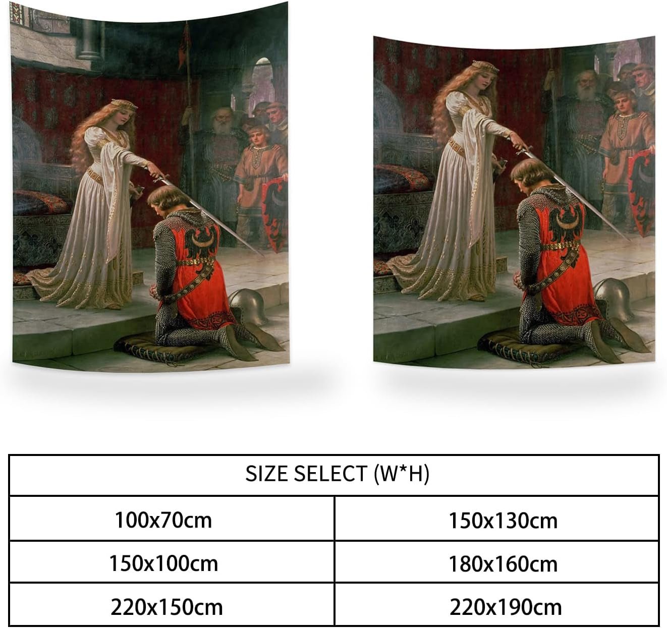 Wandtapijt yongfoto ridder olieverfschilderij middeleeuws Engeland Home - Accessoires en Decoratie Naty Shop
