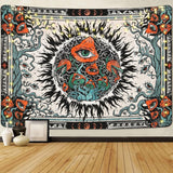 Wandkleed yrendenge paddestoelen zonnebrand canvas hippie ogen Home - Accessoires en Decoratie Naty Shop Multi 150X130Cm