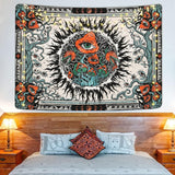Wandtapijt yrendenge paddestoelen zonnebrand canvas hippie ogen Home - Accessoires en Decoratie Naty Shop