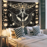 Wandtapijt yrendenge motten zwart zon maan naturel Wonen - Accessoires en Decoratie Naty Shop