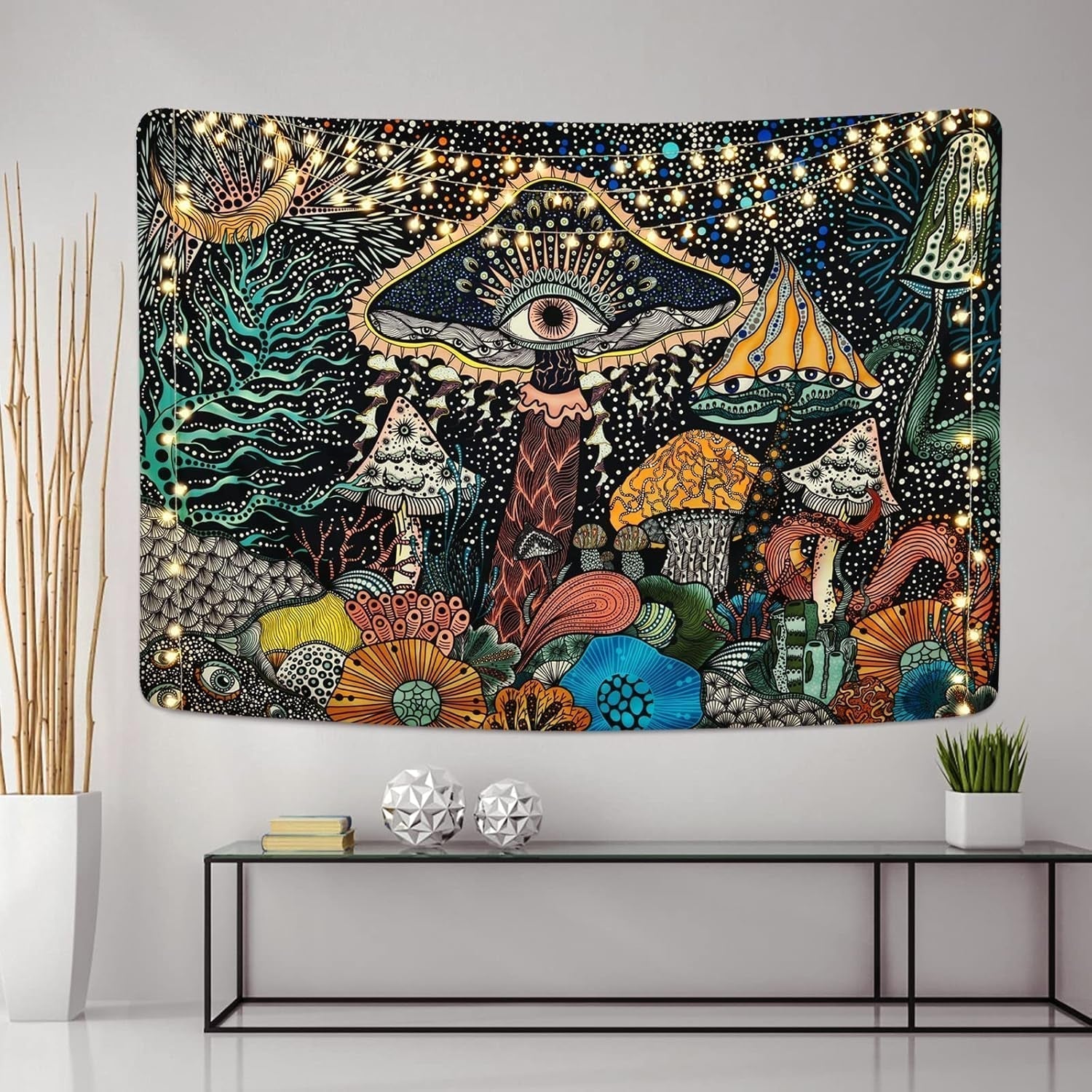 Wandtapijt yrendenge paddestoel ogen wandkleed zeedieren Wonen - Accessoires en Decoratie Naty Shop