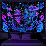 Wandtapijt yrendenge wandtapijt fluorescerende vlinders Home - Accessoires en Decoratie Naty Shop Multi 210L X 150B Cm