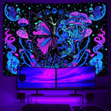 Yrendenge wandtapijt fluorescerend wandtapijt vlinders fase Home - Accessoires en Decoratie Naty Shop